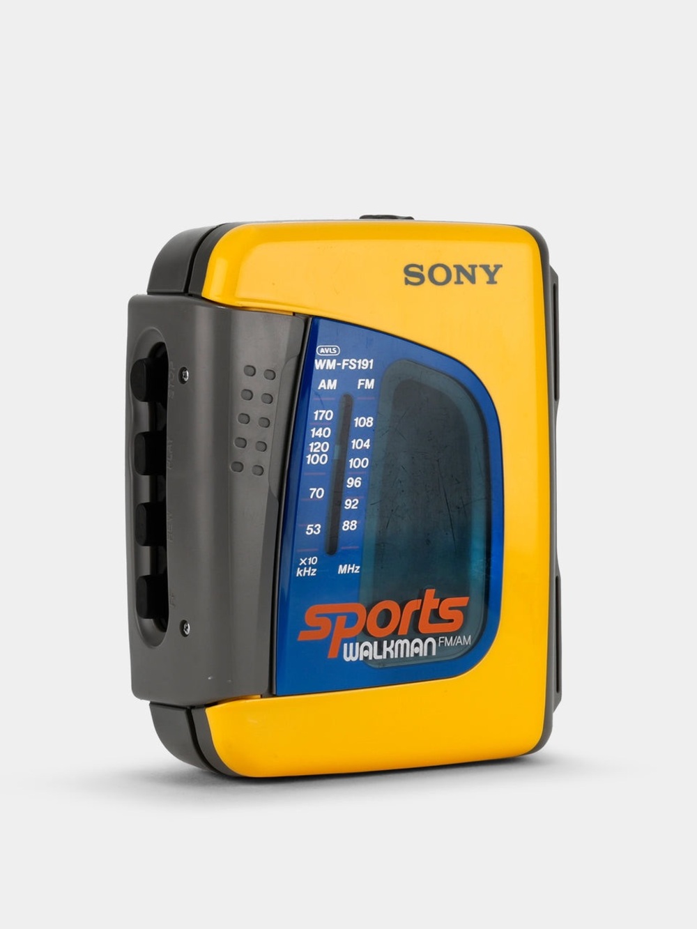 SONY SPORTS WALKMAN WM-FS191 YELLOW AM/FM PORTABLE CASSETTE PLAYER